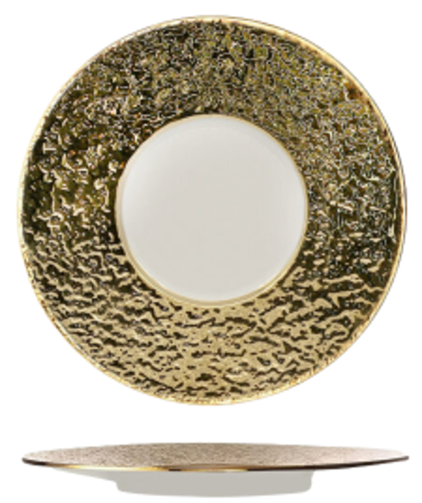 FENIXE INFINITY GOLD / Piatto Pane / Porcellana / diam. cm.16,5 / 6 pezzi