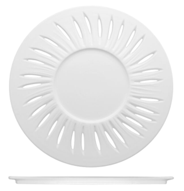FENIXE ZEFIRO / Piatto piano gourmet / porcellana / diam. cm.31 int. diam. cm.14 / 4 pezzi
