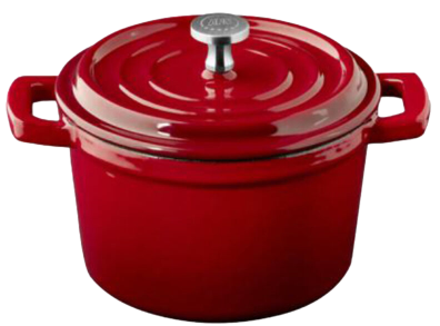 Casseruola Bassa / Ghisa smaltata / Con coperchio / 2 manici / diam. cm.11 / h cm.6,5 (1) / 5 STARS