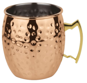 Tazza Moscow Mule Mini / Acciaio Inox / Manico dorato / diam. cm.4,6 / h cm.4,7 / cl.6 / 4 pezzi / PADERNO