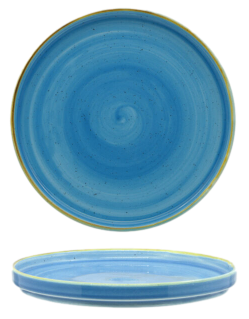 Piatto piano / Porcellana / Decorato a mano / Impilabile / diam. cm.26 / H cm.2,7 / 6 pezzi / SANGO KADEN AQUA BLU