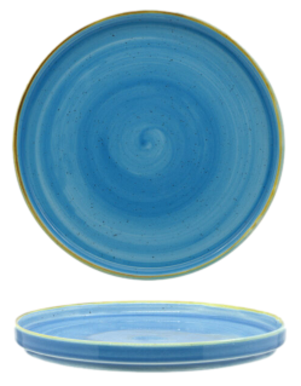 Piatto piano / Porcellana / Decorato a mano / Impilabile / diam. cm.26 / H cm.2,7 / 6 pezzi / SANGO KADEN AQUA BLU