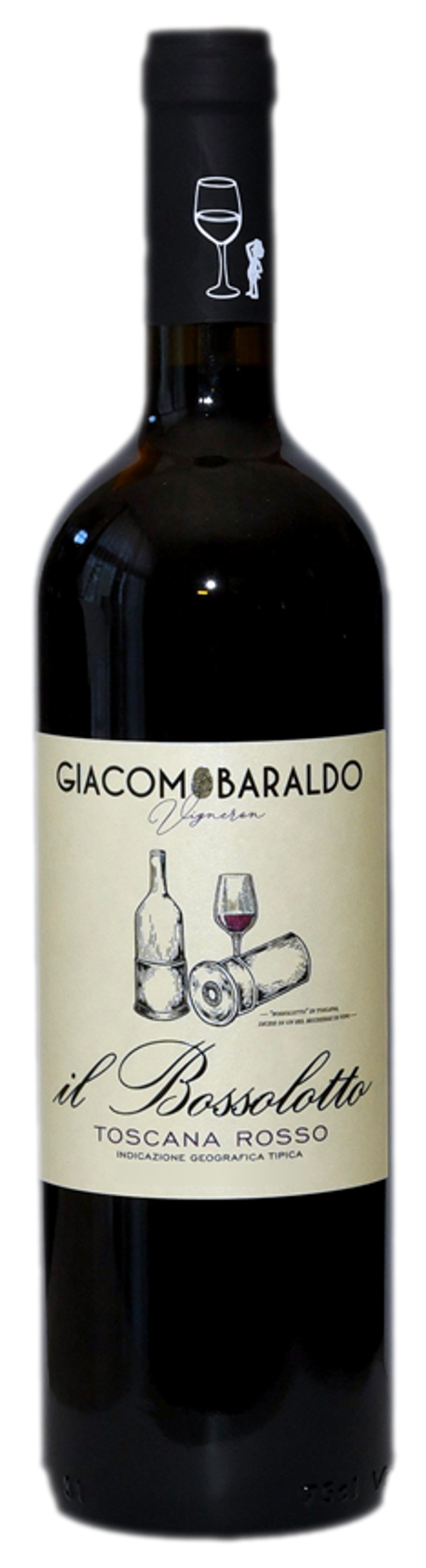 GIACOMO BARALDO - "IL BOSSOLOTTO" Rosso Toscana IGP 2023 75cl (6) - Cod. ETIC/GBBO23