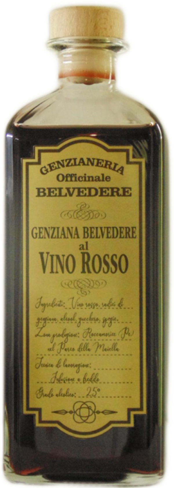 GENZIANERIA OFFICINALE BELVEDERE - "AL VINO ROSSO" Liquore di Genziana 70cl (6)