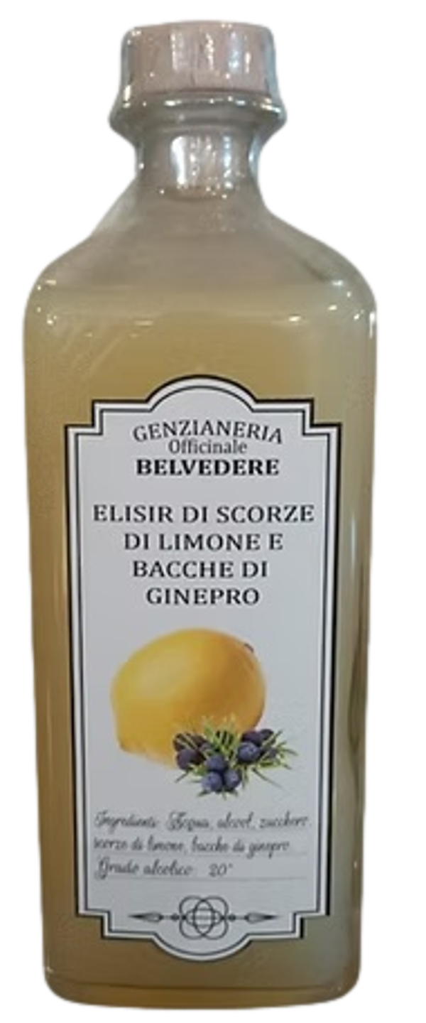 GENZIANERIA OFFICINALE BELVEDERE Elisir di scorze di limone e bacche di ginepro 70cl (6)