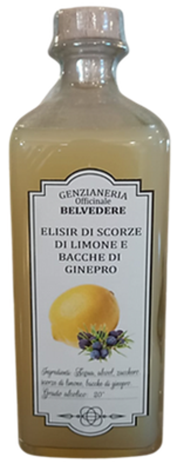 GENZIANERIA OFFICINALE BELVEDERE - "ELISIR" Liquore di scorze di limone e bacche di ginepro 70cl (6)
