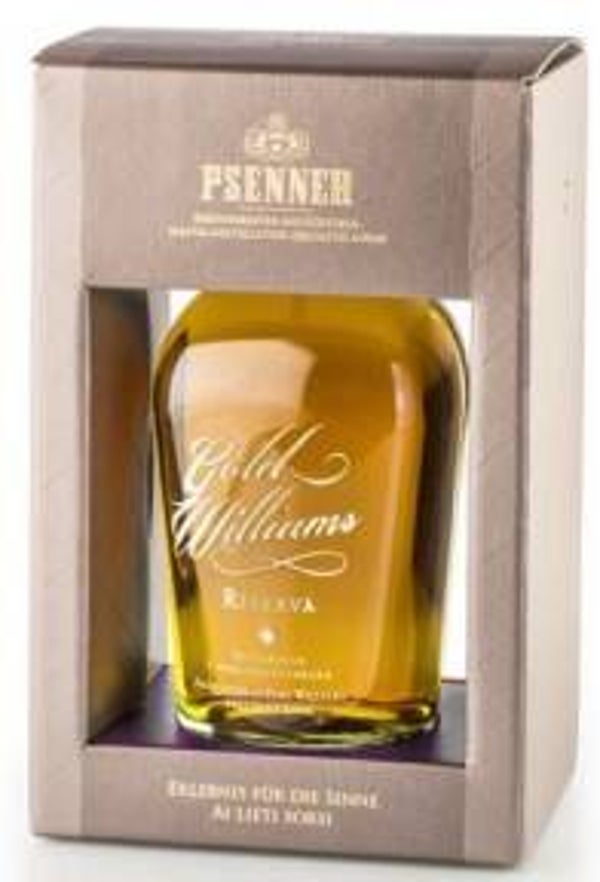 PSENNER - "GOLD WILLIAMS SELECTION RISERVA" Acquavite di Pere Williams affinata in barrique 70cl astucciato (6) Cod. PSEN02031