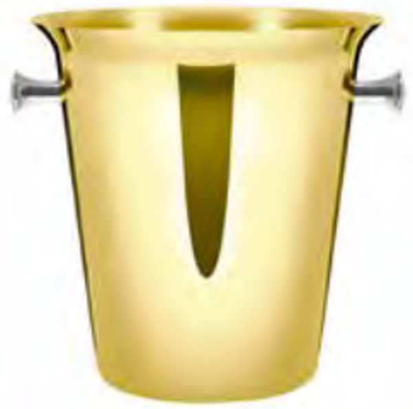 SECCHIELLO PORTACHAMPAGNE - LUMIAN "MIXOLOGY" Acciaio inox placcato oro lt.5 / h cm.23 / O cm.21 (1) Cod. HI134113