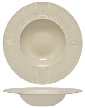 HI036018 - ESSENTIA "LABYRINTH" Beige interno lucido / esterno satinato Piatto Pastabowl gourmet cm.23 (8)