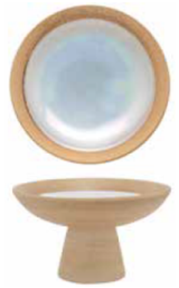 COPPA CON PIEDE - ESSENTIA "BALEARI" Ø cm.15 / H cm.8,8 interno lucido effetto madreperla (4) Cod. HI036031