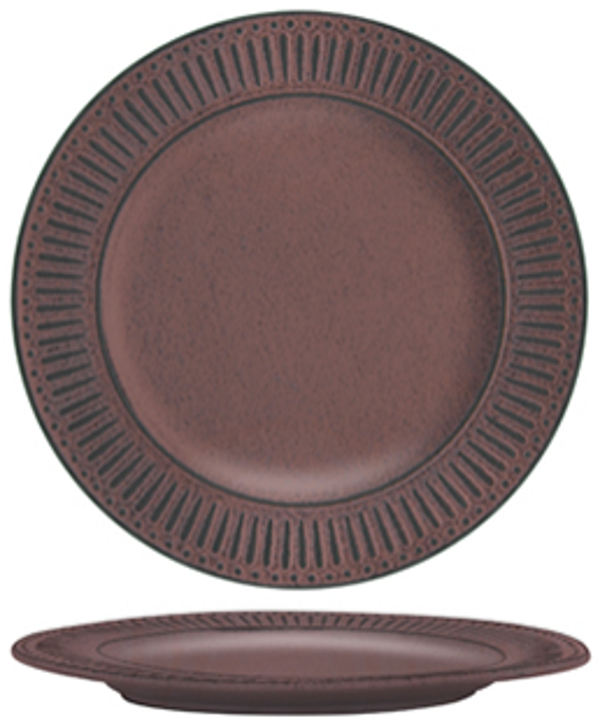PIATTO PIANO - ESSENTIA "ACROPOLI" Piatto piano bordeaux Ø cm.32 (3) Cod. HI036051