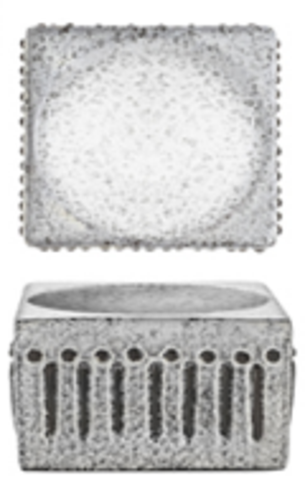 PIATTINO - ESSENTIA "ACROPOLI" quadrato Ø cm.8,5 x 8,5 / h cm.5,6 (6) Cod. HI036055