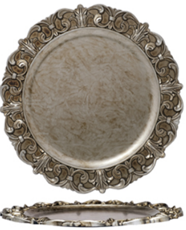 SOTTOPIATTO - ESSENTIA "BAROCCO" in polipropilene bronzo Ø cm.35 (3) Cod. HI036088