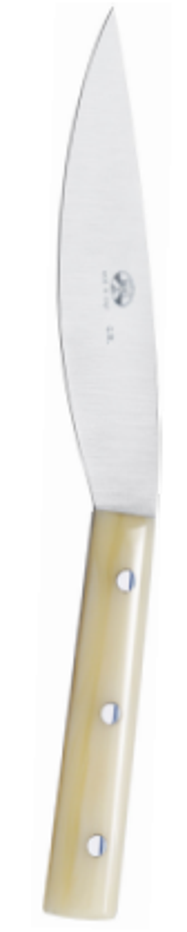 COLTELLO - HI036319 - COLTELLERIE BERTI "VALDICHIANA" Coltello da bistecca forgiato lama cm.22,1 con manico in metacrilato color crema (6)