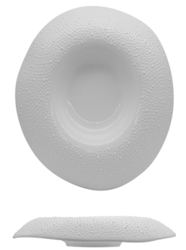 PIATTO PASTA - FENIXE "KORALIA GOURMET" Porcellana lucida con decoro in rilievo Ø cm.26 / interno cm.14 (6) Cod. HI036749