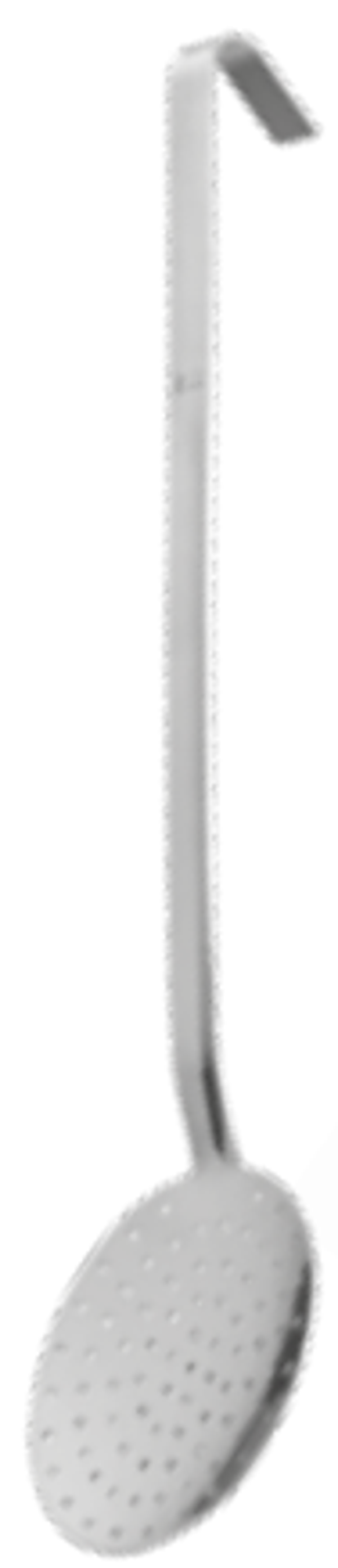 SCHIUMAROLA - PIAZZA in acciaio inox appendibile O cm.14 / manico cm.36,5 (1) Cod. HI122304