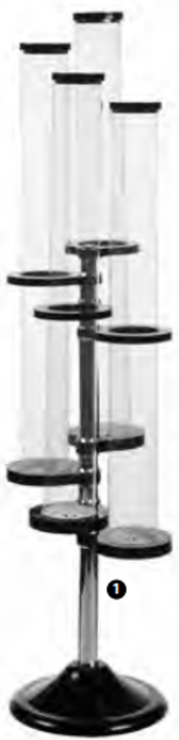 PORTACONI - MOR Policarbonato girevole 4 scomparti O cm.19 / h. cm.86 (1) Cod. HI136604