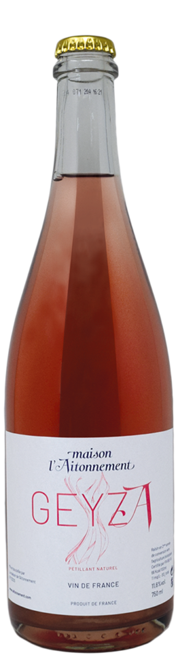 L'AITONNEMENT - "GEYZA" Vin de France PET NAT Rosé 2025 75cl (6) - Cod. ETIC/AYGY25