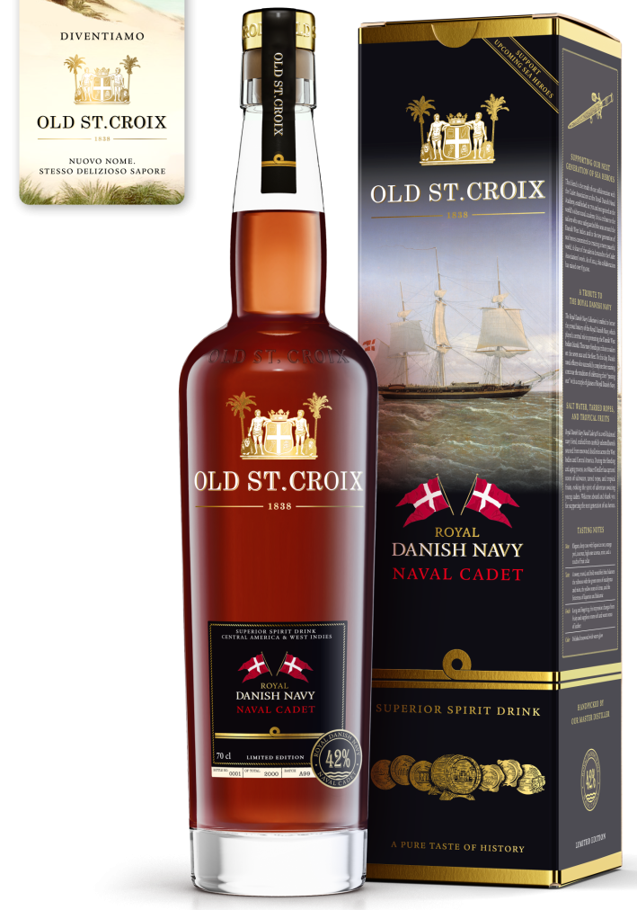 OLD ST. CROIX - "ROYAL DANISH NAVY NAVAL CADET" Premium Rum 70cl (6) - Cod. PSEN/03830