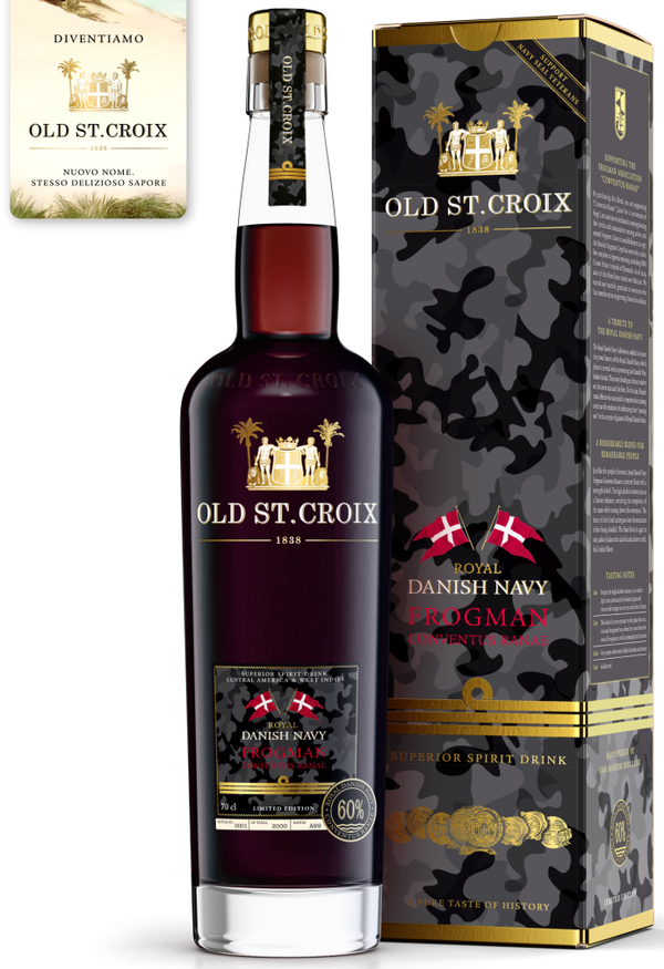 OLD ST. CROIX - "ROYAL DANISH NAVY FROGMAN CONVENTUS RANAE" Premium Rum 70cl (6) - Cod. PSEN/03831