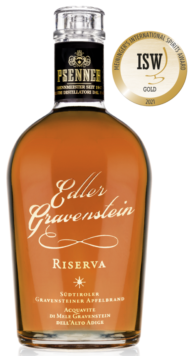 PSENNER - "EDLER GRAVENSTEIN SELECTION RISERVA" Acquavite di Mele Gravenstein affinata in barrique 10cl (24) Cod. PSEN03224