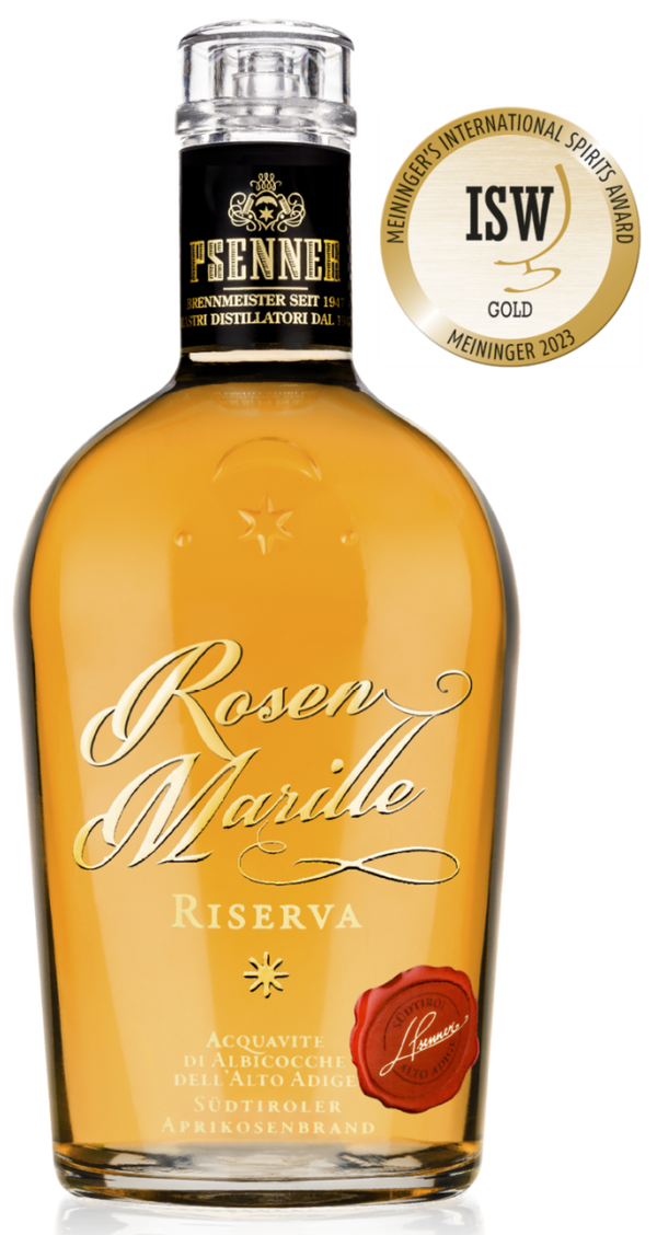 PSENNER - "ROSEN MARILLE SELECTION RISERVA" Acquavite di Albicocche affinata in barrique 10cl (24) Cod. PSEN03225