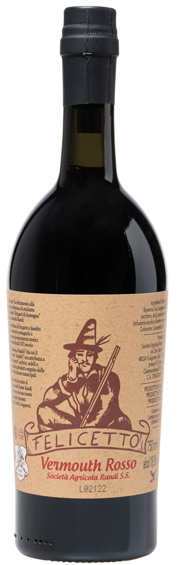 RANDI - "FELICETTO" Vermouth Rosso Vino Fortificato 75cl (6) - Cod. GABE/0138B