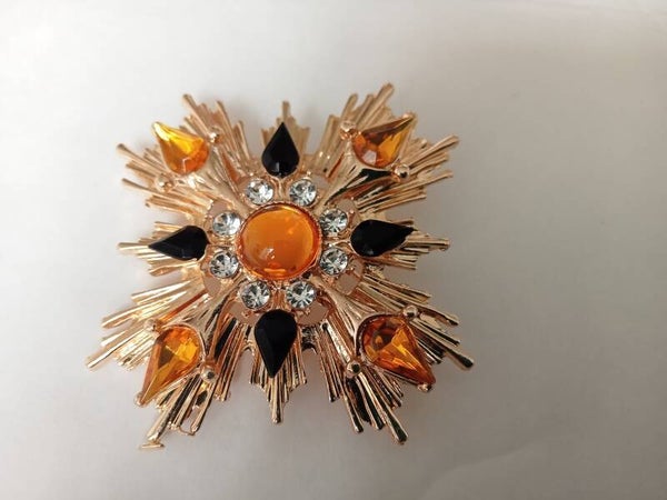 Fantasie kruis broche 10003