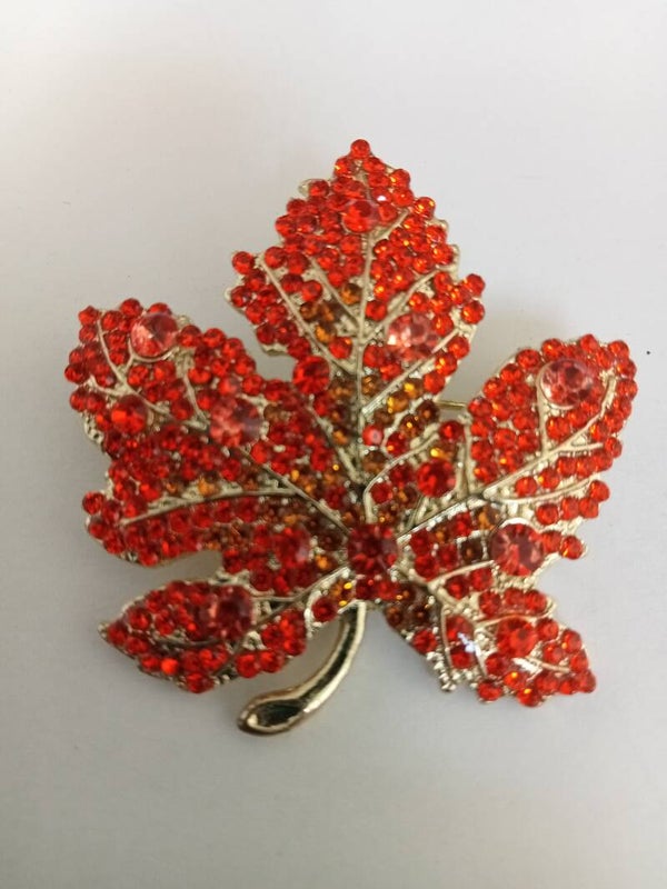 Broche herfstblad van de Esdoorn 10032