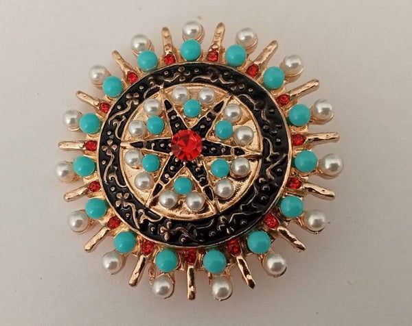 Ronde mandala broche 10035