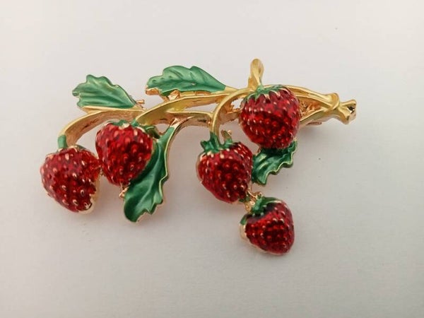 Aardbeien broche 10049