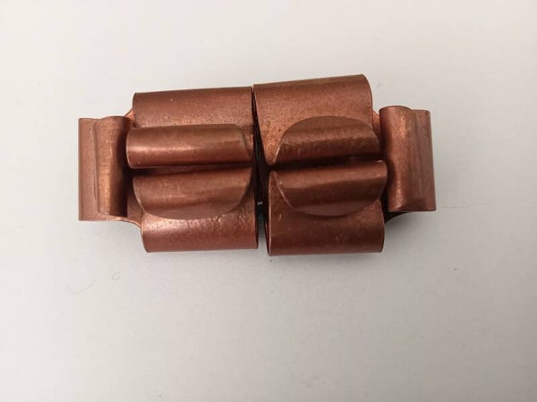 Koperen kunst broche 10064