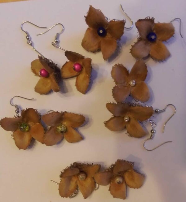 Beukennootjes oorbellen 20156