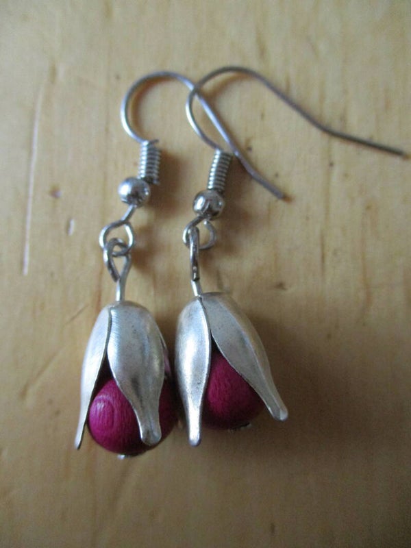 Oorbellen met hangende bloem 20217