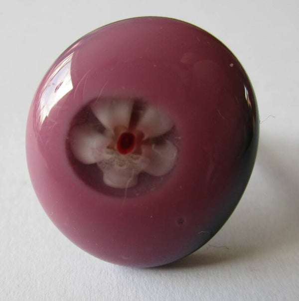 Oud roze ring met bloem 55563x