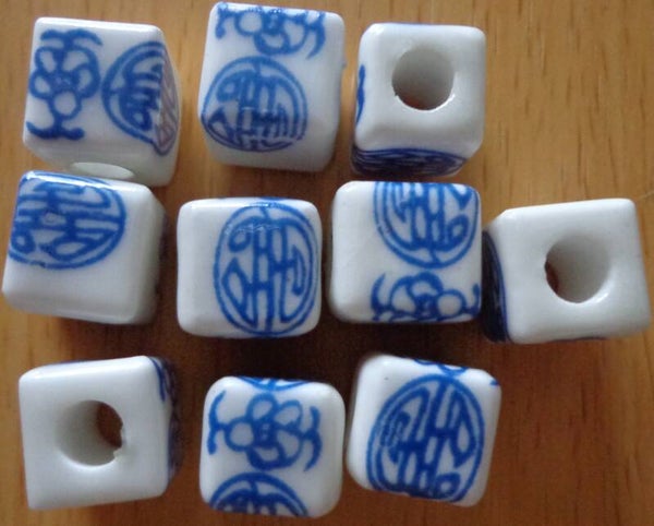 Keramiek blokje met Delfts blauw motief kr90212 Ma