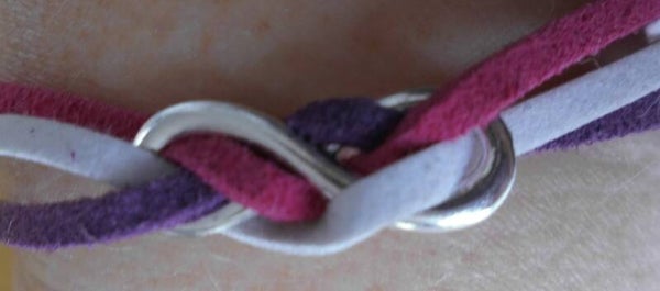 Driekleurige armband met infinity teken 70096