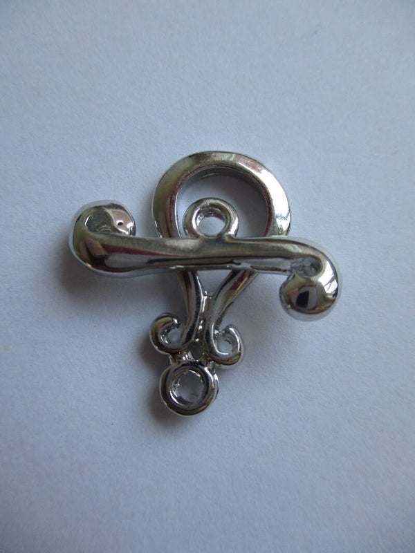 Zilverkleurig luxe kapittelslot 22 x 11 mm 90033 Na