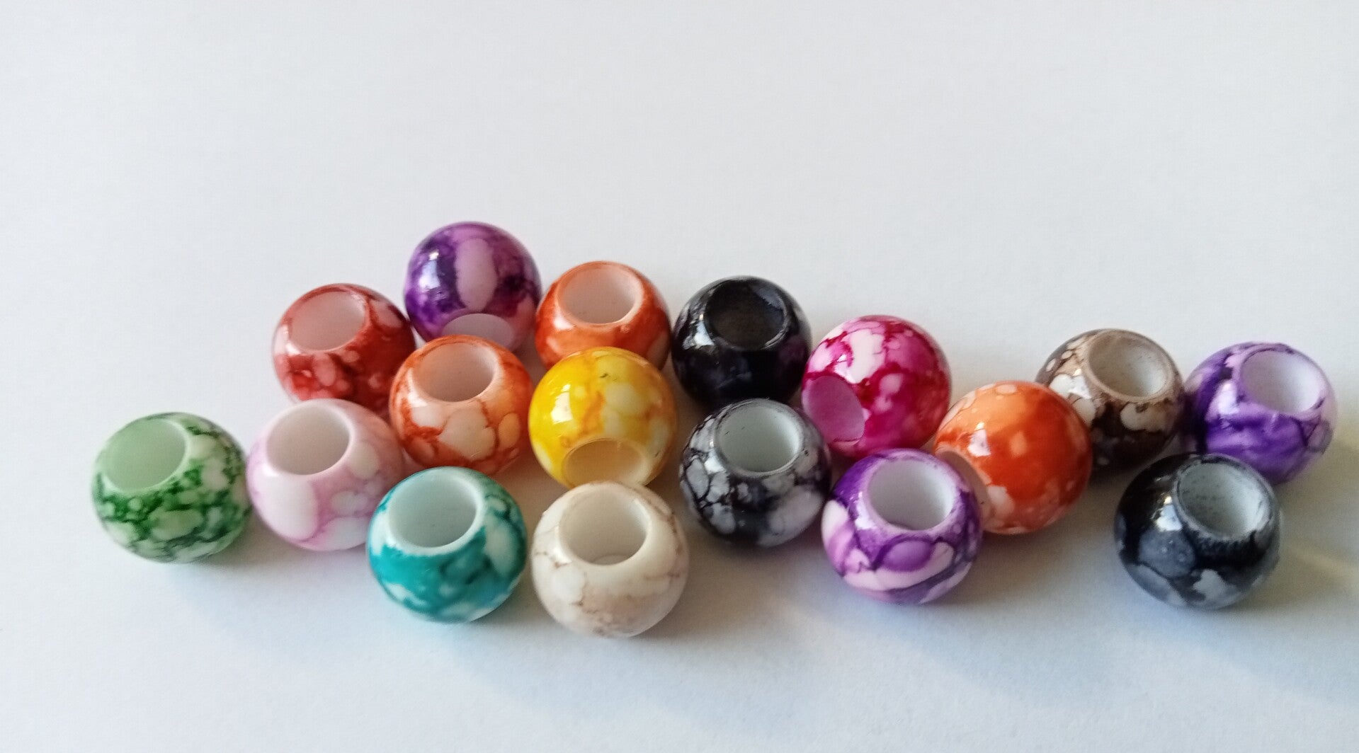 Groot gat acryl kralen 12x10 mm rijggat 6 mm 90085 Va