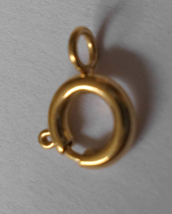 Veerring slot RVS goud kleurig 8 mm sl90279