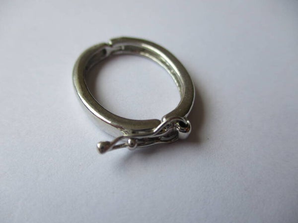 Ovale klapsluiting zilverkleurig 24x18 mm 90386 Fa