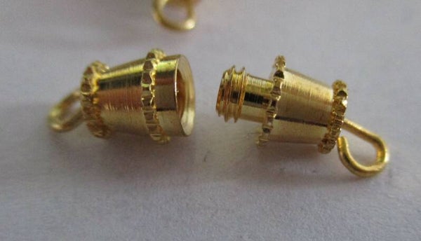 Tonsluiting goudkleurige schroef sluiting 20 x 5 mm sl90397 F