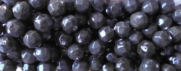 Zwarte hoekig ronde keramiekkralen kr90495 Ja