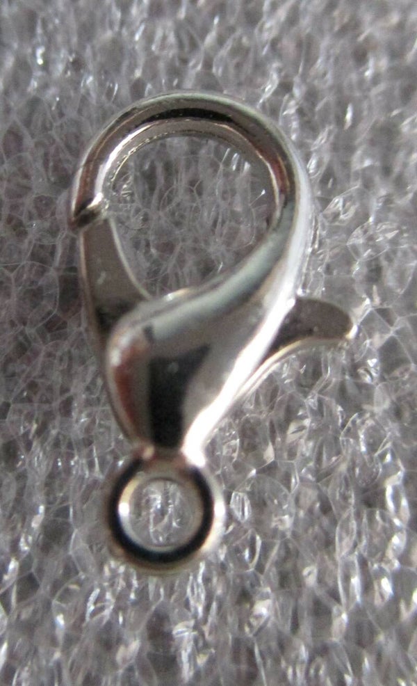 Karabijnslotje platina plated 12 x 7 mm sl90589 F