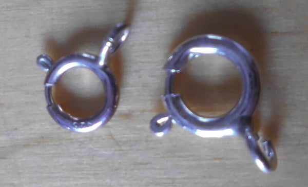 Veerringslotje  verzilverd in 2 maten sl90620