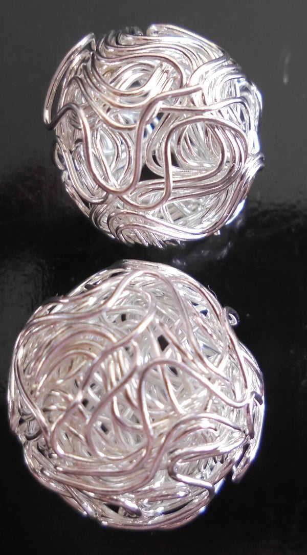 Metalen wikkelkralen zilverkleurig 15 mm kr90644 3-4a