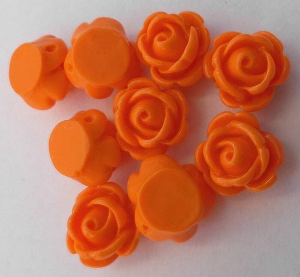 Oranje roosjes 7 x 9 mm kr90851 Ha