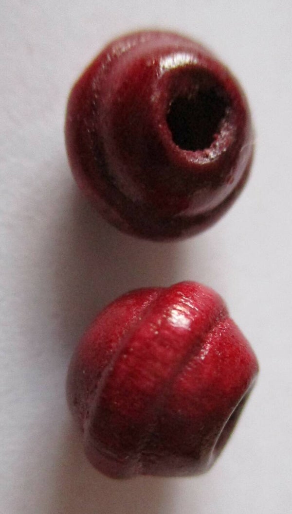 Kraal hout rond rood bruin 5 x 7 mm kr90952 1-3a