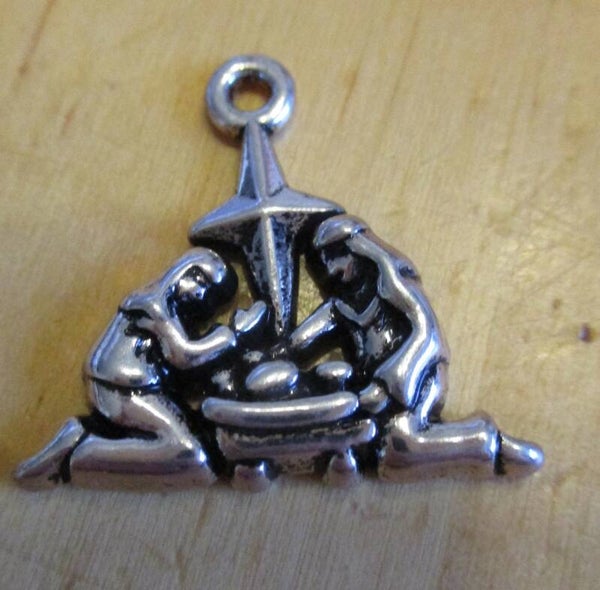 Hanger met kerststal 20 x 22 mm 90907 k2