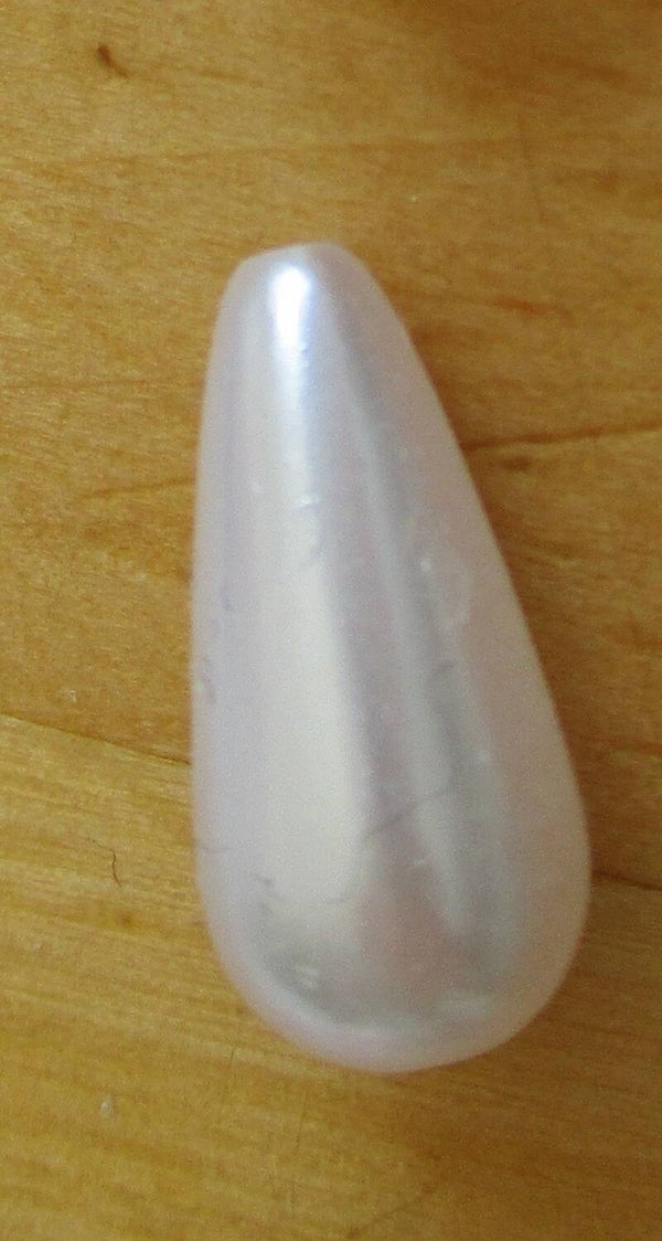 Kunststof druppel parels wit 15 x 8 mm kr